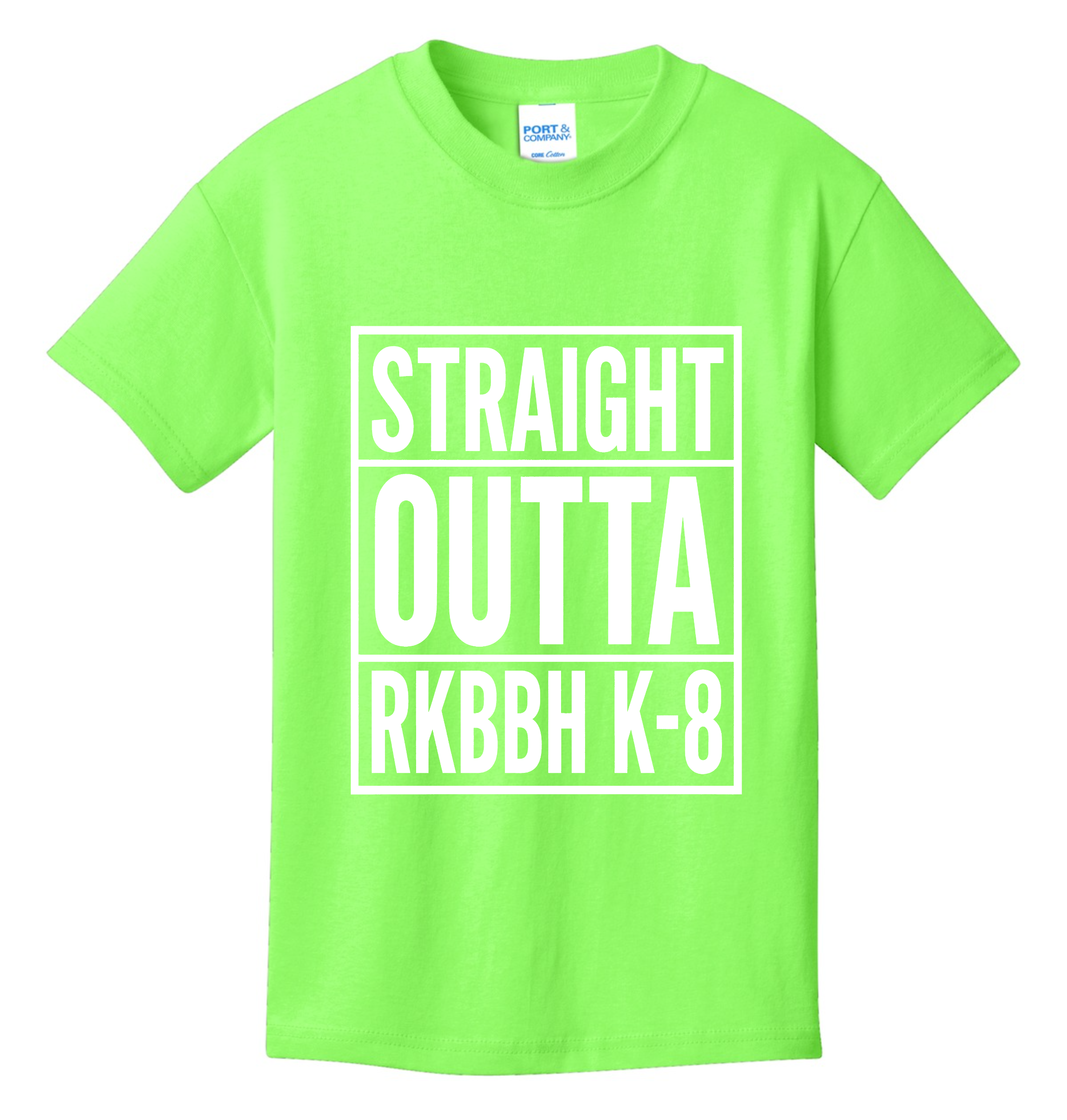 Ruth K. Broad Bay Harbor - STRAIGHT OUTTA RKBBH K-8 - Youth Core Cotton Tee